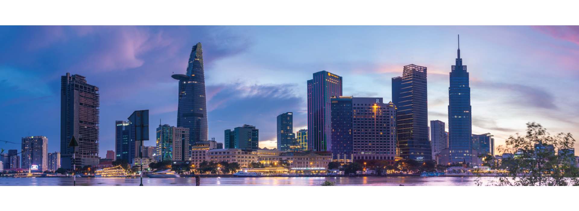 Saigon river in Ho Chi Minh city